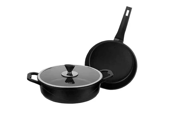 Aryıldız Parma Cast Alu Tencere Set Black 3 Parça ürün görseli 1