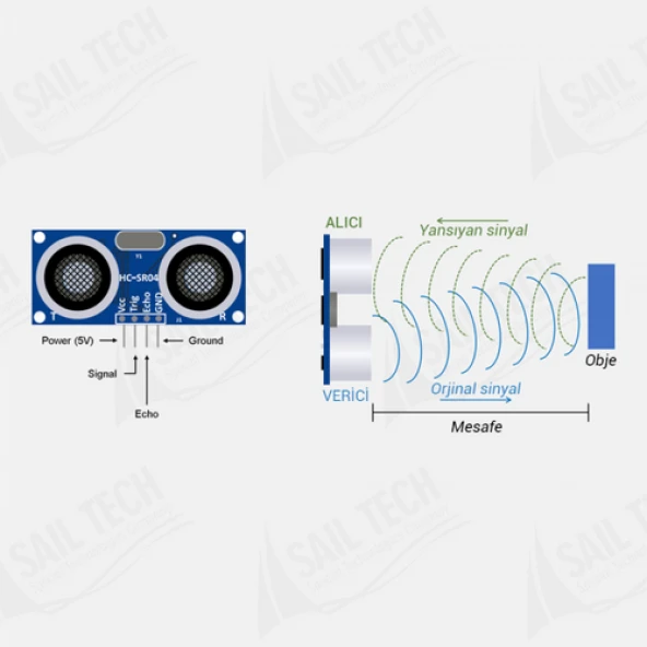 HC-SR04 Ultrasonik Mesafe Sensörü - Resim 2