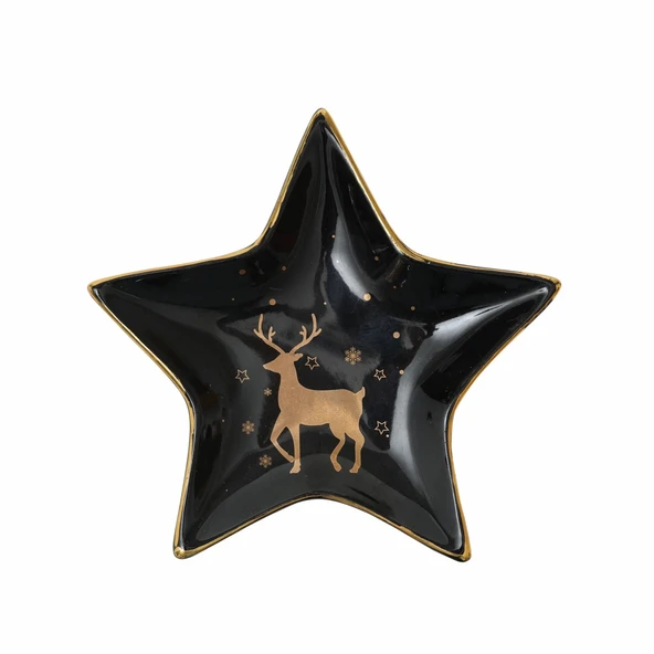 Karaca Home New Year Star Dekoratif Tabak 15 cm ürün görseli 1
