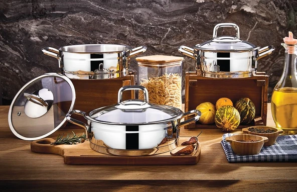 Kahramanlar Sırma 6 Parça Çelik Sahan Set ürün görseli 1