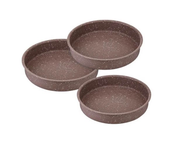 Saflon SF8500GR Granit 3lü Yuvarlak Fırın Tepsi 28-32-36 cm ürün görseli 1