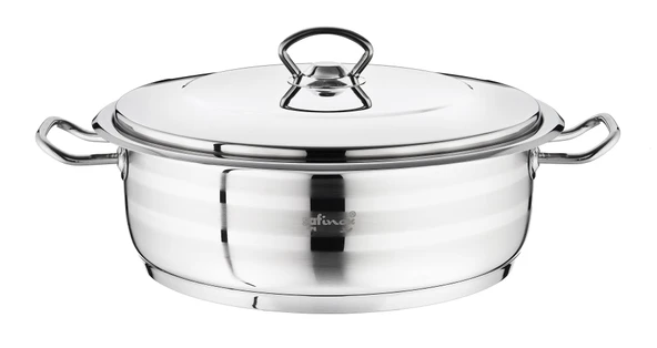 Safinox Flavia Çelik Kısa Tencere 32x10 cm-8 Litre ürün görseli 1
