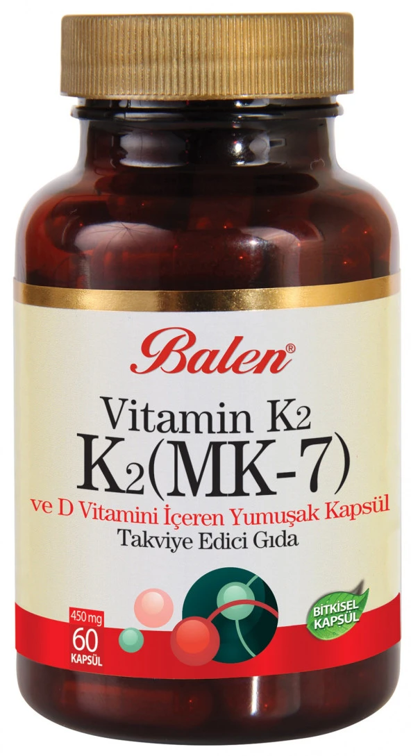 VİTAMİN 2 2-MK 7 D3 450 mg *60 kapsül ürün görseli 1