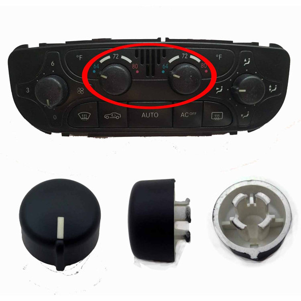 Mercedes-Benz C-Class W203 2001-2007 ile Uyumlu Klima Düğmesi Kapağı ürün görseli 1
