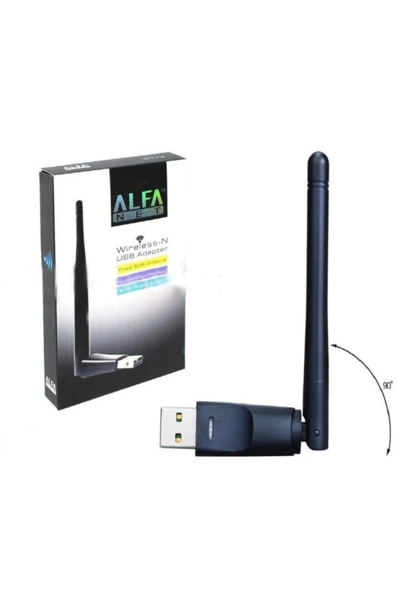 Alfanet W113 Fixed 3dbı Anten 300 Mbps Kablosuz Usb Adaptör ürün görseli 1