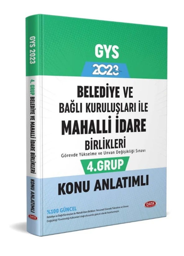 2023 Belediye ve Bağlı Kuruluşları İle Mahalli İdare Birlikleri 4. Grup Konu Anlatımlı Data ürün görseli 1