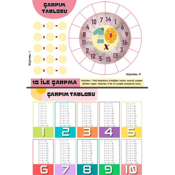 Çarpma Öğreten YAZ Sil Eğitim Seti (Hediyeli) - Resim 3