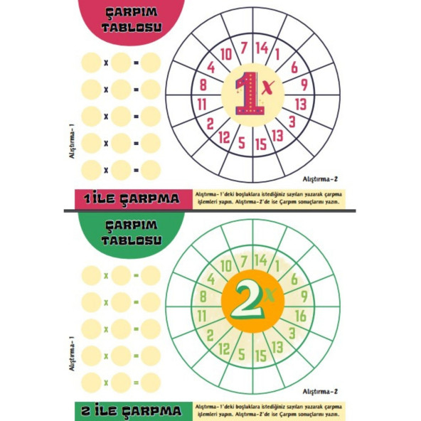 Çarpma Öğreten YAZ Sil Eğitim Seti (Hediyeli) - Resim 4