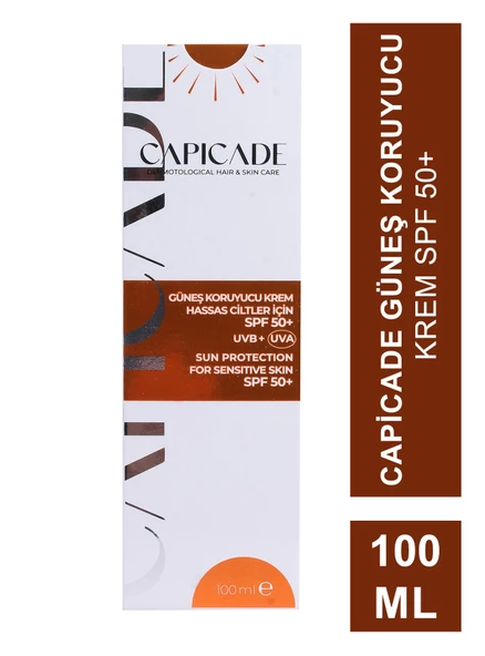 Capicade Güneş Koruyucu Krem Spf 50+ Hassas Cilt 100 ml ürün görseli 1
