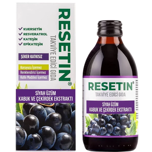 Resetin Siyah Üzüm Kabuk ve Çekirdek Ekstraktı 250 ml ürün görseli 1