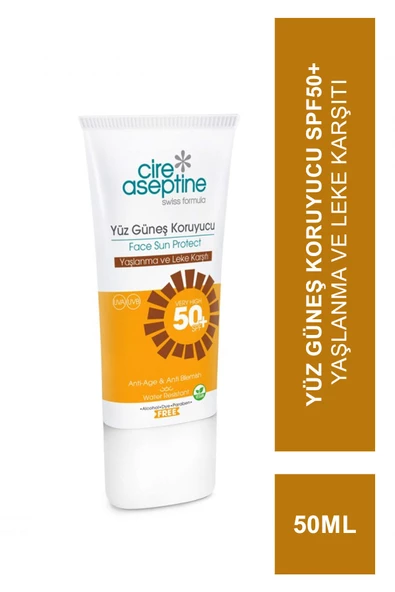 Cire Aseptine Sun Yüz Güneş Koruyucu Spf50+ Yaşlanma ve Leke Karşıtı 50 ml ürün görseli 1