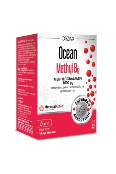 Ocean Methyl B12 1000 mg Sprey 5 ml ürün görseli 1