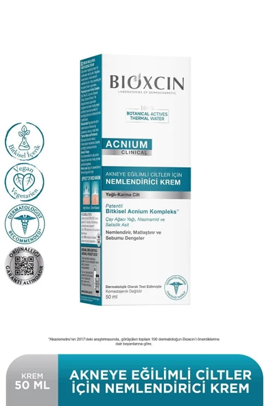 Bioxcin Acnium Sebum Dengeleyici Nemlendirici Krem 50 ml ürün görseli 1