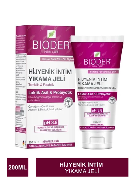 Bioder Hijyenik İntim Yıkama Jeli 200 ml ürün görseli 1