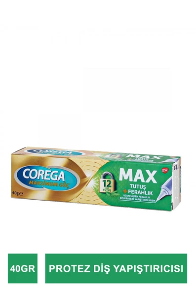 Corega Max Tutuş+Ferahlık Diş Protezi Yapıştırıcı 40 g ürün görseli 1