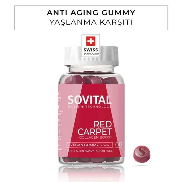 Sovital Red Carpet Collagen Boost 60 Tablet ürün görseli 1