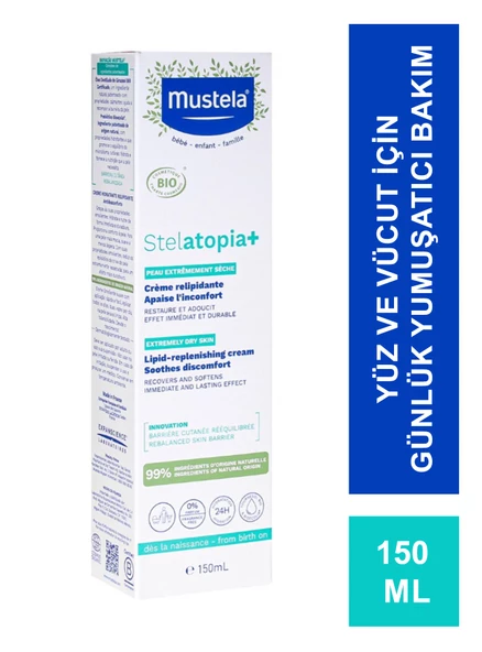 Mustela Stelatopia+ Lipit Yenileyici Krem 150 ml ürün görseli 1