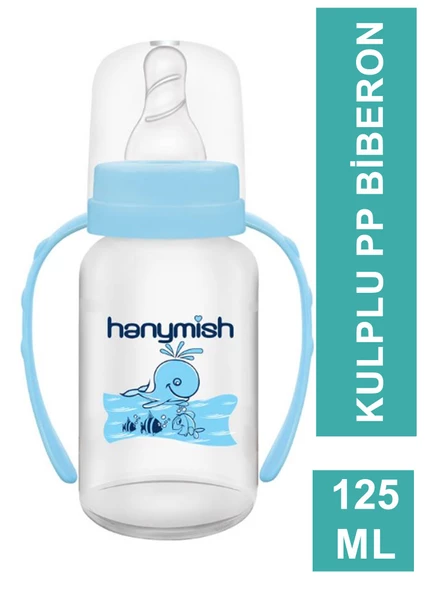 Hanymish Kulpu Cam Biberon 125 ml - 403 -Mavi ürün görseli 1