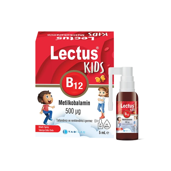 Lectus Kids B12 500 Mcg 5 ml Dilaltı Sprey ürün görseli 1
