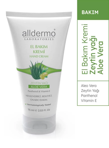 Alldermo El Bakım Kremi - Aloe Vera - 75 ml ürün görseli 1