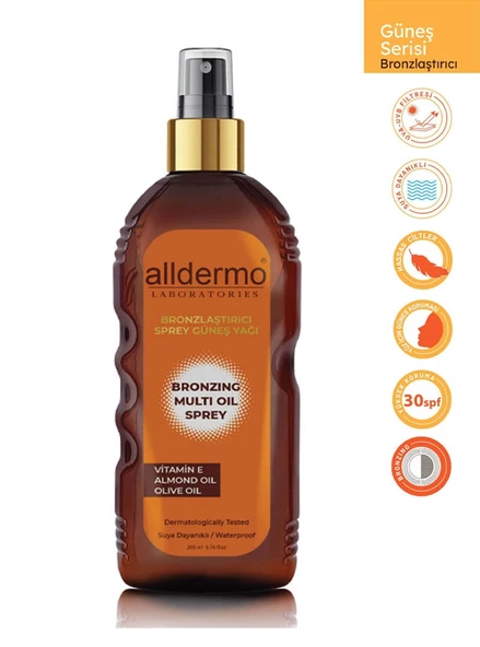 Alldermo Bronzlaştırıcı Sprey Güneş Yağı 200 ml ürün görseli 1