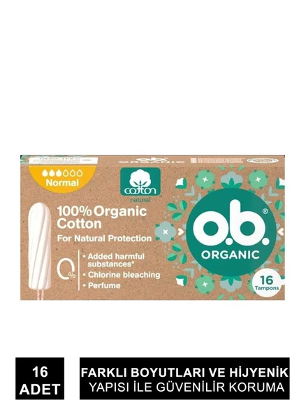O.B Organic Normal Tampon 16 Adet ürün görseli 1