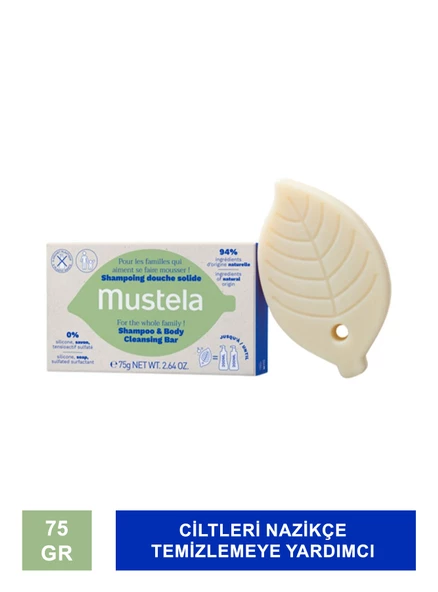Mustela Katı Şampuan ve Vücut Temizleme Barı 75gr ürün görseli 1