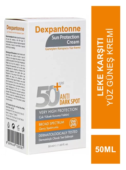 Dexpantonne Sun Leke Karşıtı Yüz Güneş Kremi Spf50+ 50ml ürün görseli 1