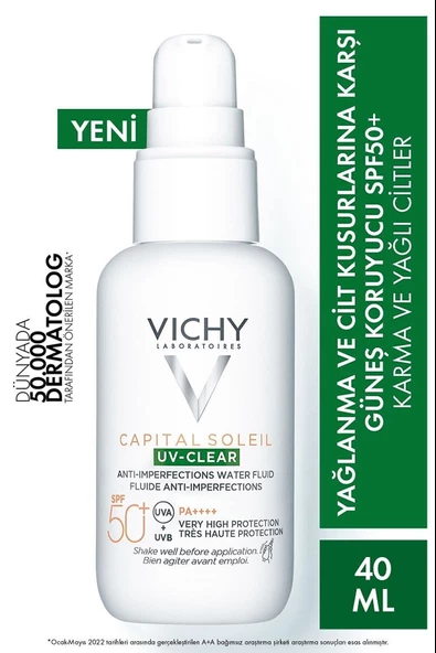 Vichy Capital Soleil Uv-Clear Spf50+ Güneş Koruyucu 40 ml ürün görseli 1