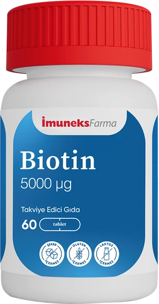 İmuneks Biotin 5000mg 60 Tablet ürün görseli 1