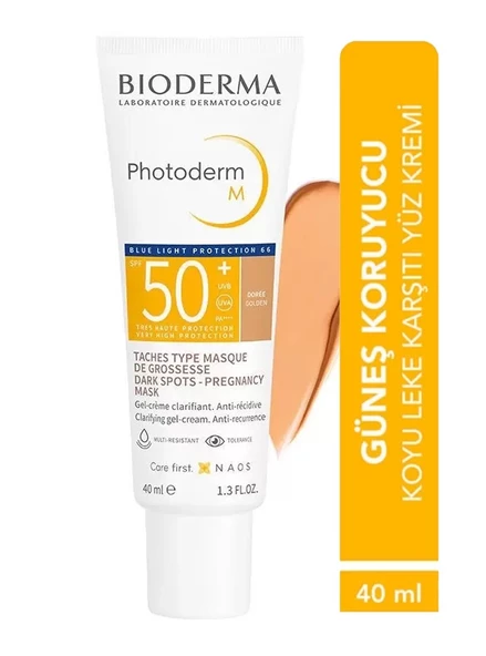 Bioderma Photoderm M SPF50+ Golden Koyu Lekeye ve Mavi Işığa Karşı SPF50+ Renkli Yüz Güneş Kremi 40 ml  40 ml ürün görseli 1