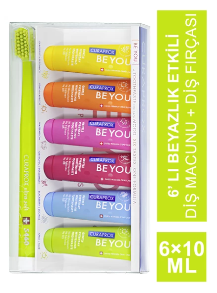 Curaprox Be You Whitening 6'lı Karma Set - 10ml - + 5460 Fırça ürün görseli 1
