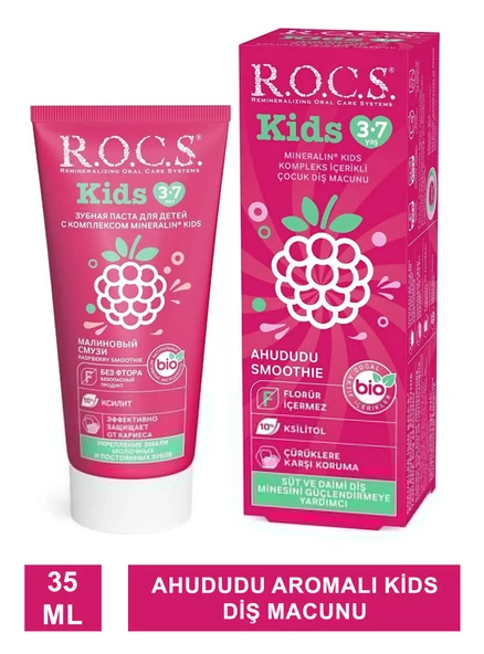 ROCS Kids Ahududu 3-7 Yaş Florürsüz Diş Macunu 35 ml ürün görseli 1