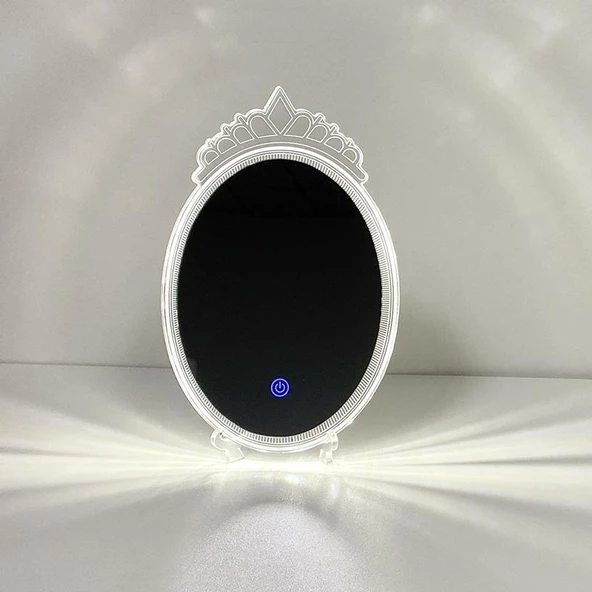 LW-11 Dekoratif Led Ayna Kristal Elmas Masa Aynası Romantik Ayna ürün görseli 1
