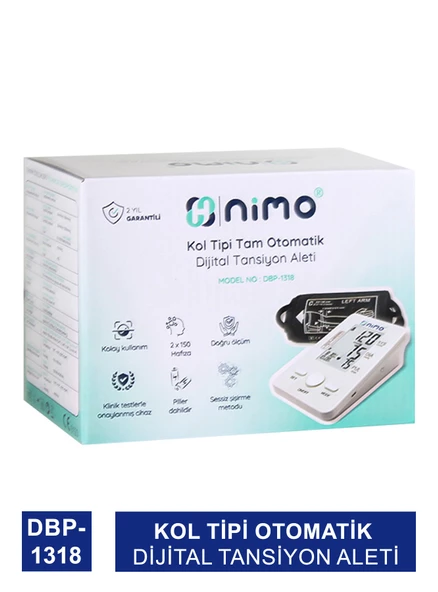 Nimo Kol Tipi Otomatik Dijital Tansiyon Aleti - DBP-1318 - ürün görseli 1