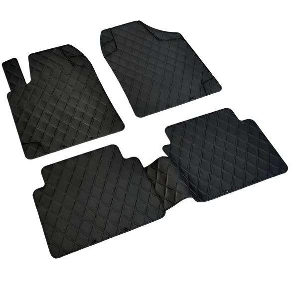 Ford Fiesta 3D Havuzlu Universal Paspas Pufi Diamond Siyah ürün görseli 1