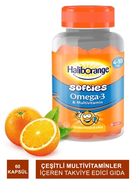 Haliborange Portakal Aromalı Omega-3 Destekli Multivitamin 60 Kapsül ürün görseli 1