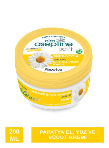 Cire Aseptine Soft Prebiyotik Papatya El, Yüz Ve Vücut Kremi 200 Ml ürün görseli 1