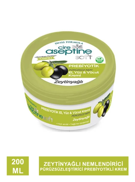 Cire Aseptine Soft Zeytinyağlı Nemlendirici Pürüzsüzleştirici Prebiyotikli Krem 200 ml ürün görseli 1