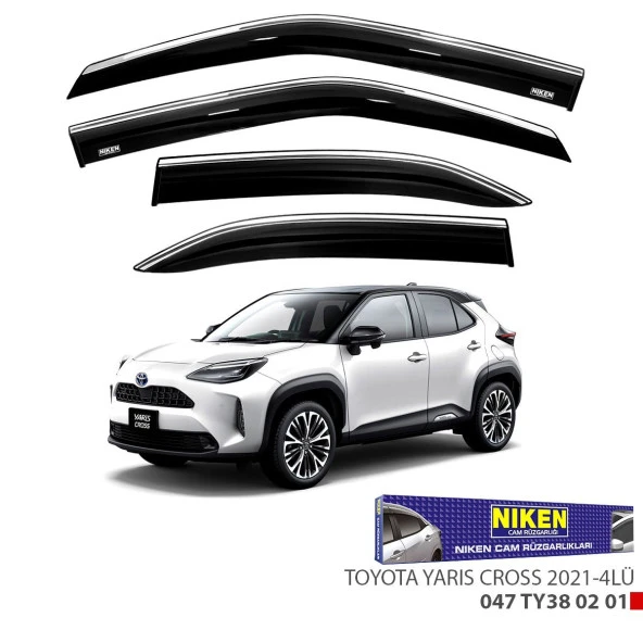 Toyota Yaris Cross 2021 Sonrası Kromlu Cam Rüzgarlığı Niken ürün görseli 1