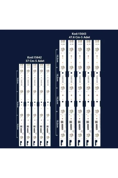 Grundig 43vle5537 Led Bar Seti B43l 5531 4b2, Znk60601-ab, Zls60601-ab, Ic-b-hwcr43d641l ürün görseli 1