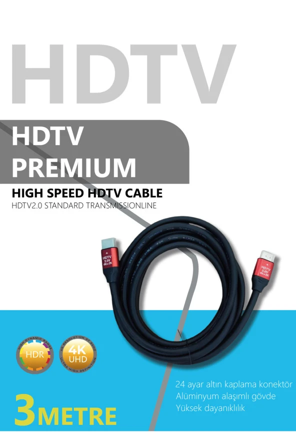 TECHNOZİ 4K 3M HDMI Kablo ürün görseli 1