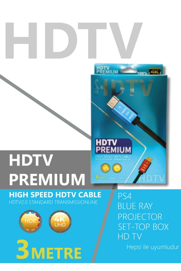 TECHNOZİ 4K 3M HDMI Kablo - Resim 2