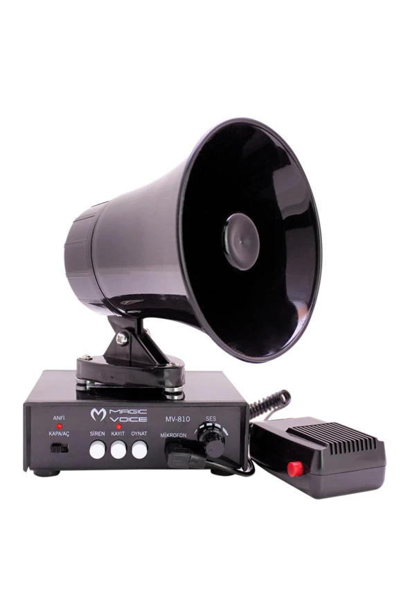 Mv-800 Kayıt Siren Mini Pazarcı Anfi Seti Mıknatıslı (anfi+hoparlör+mikrofon) ürün görseli 1