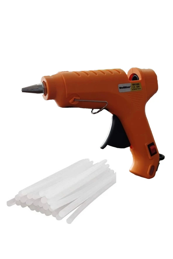 WH1005 60Watt Sıcak Mum Silikon Tabancası ve 10 Adet Silikon ürün görseli 1