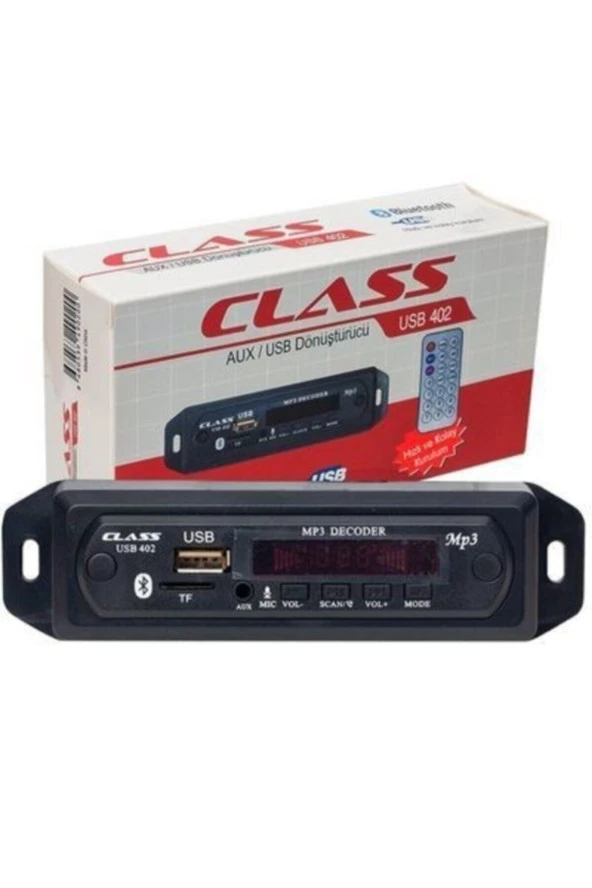 Class 402 Araç Oto Teyp Aux , Usb , Sd Çevirici Dönüştürücü Ve Bluetoothlu ürün görseli 1