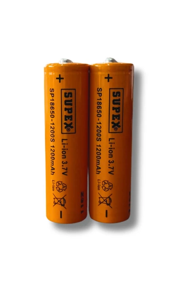 Şarjlı Pil 18650 3.7 V 1200 Mah Şarj Edilebilir Li-ion Pil Turbo Model Şarjlı Pil 2'li ürün görseli 1