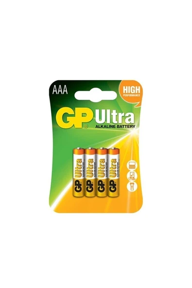 Gp Ultra Alkalin 4'lü Aaa Boy Ince Kalem Pil (GP24AU-U4) ürün görseli 1