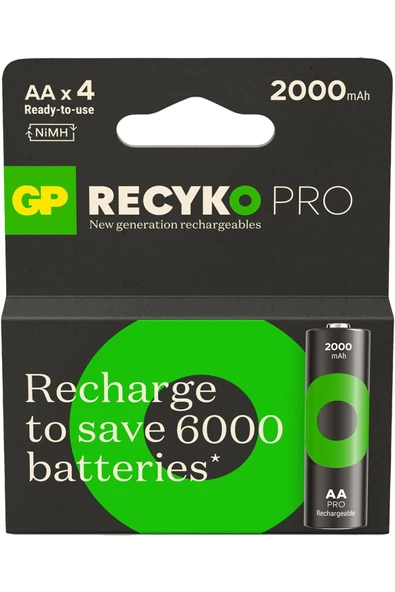 Recyko Pro (HAZIR ŞARJLI PİL) Ni-mh Aa 2000mah Şarjlı Kalem Pi ürün görseli 1