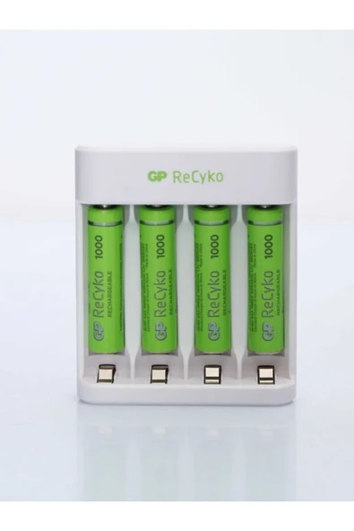 E411 Usb Şarj Cihaz 4 Adet Aaa 950 Mah Şarjlı Ince Kalem Pil ürün görseli 1